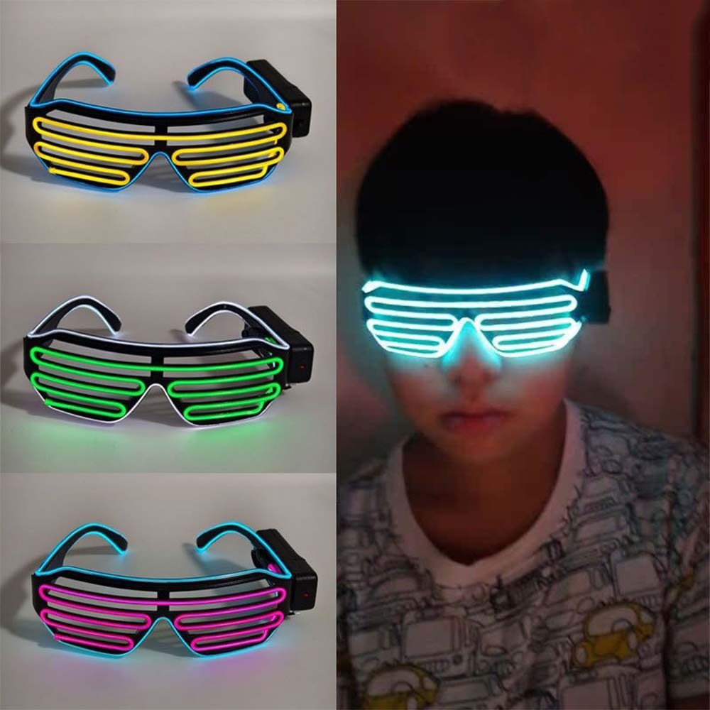 Wireless LED Glowing Glasses C - Glow In The Dark Party Glasses ulasan dan harga