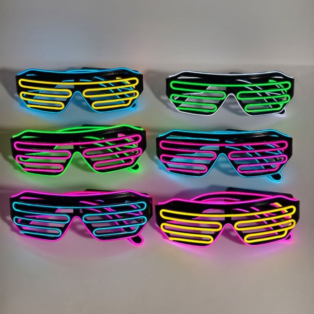 Wireless LED Glowing Glasses C - Glow In The Dark Party Glasses ulasan dan harga