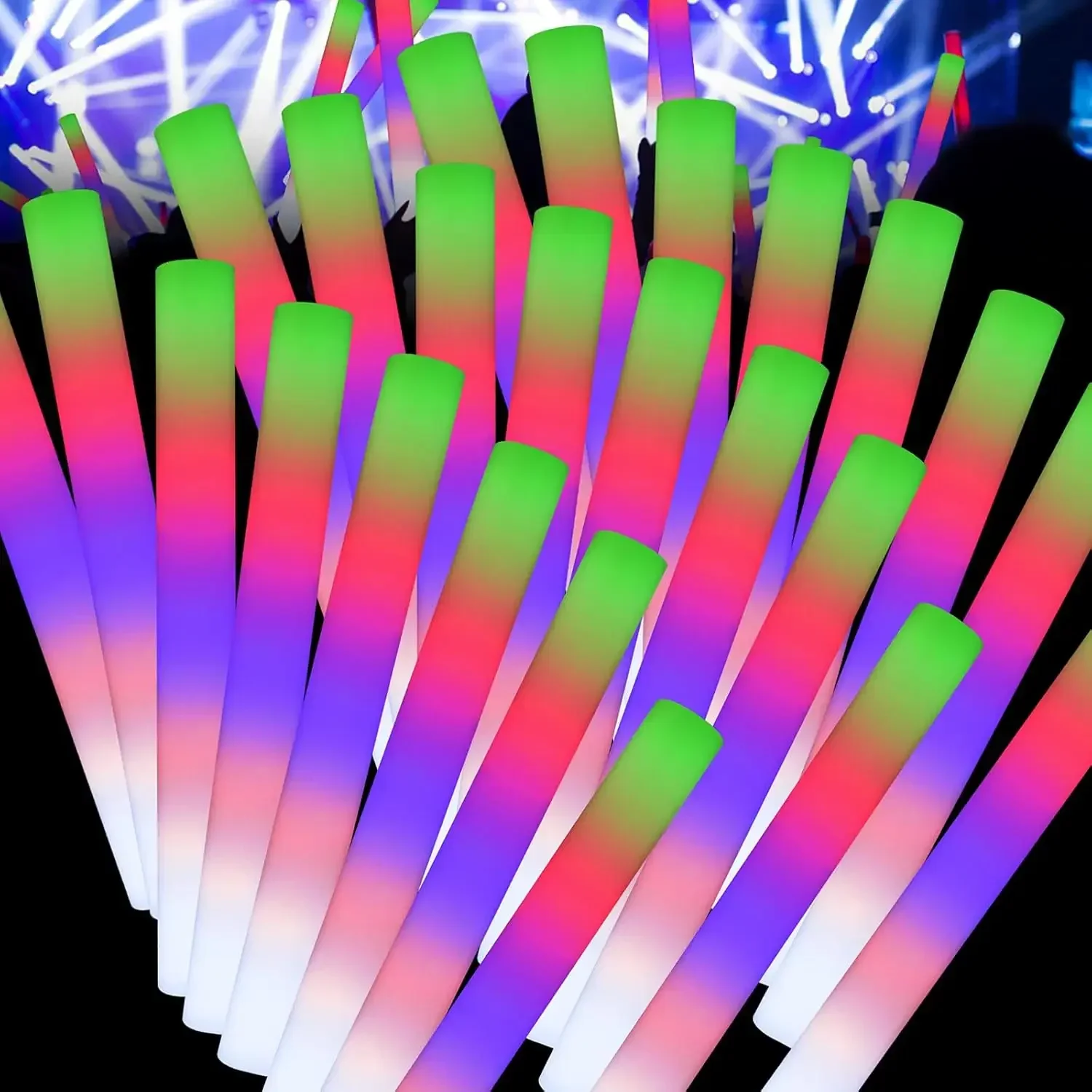 1Z-50PCS Led Foam Glow Sticks  - Flashing Led Foam Sticks Party ulasan dan harga