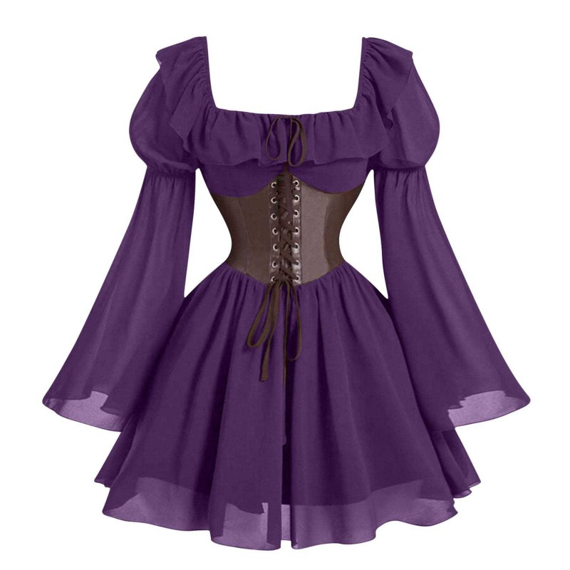 Renaissance Period Medieval Ne - Medieval Renaissance Dress Women ulasan dan harga