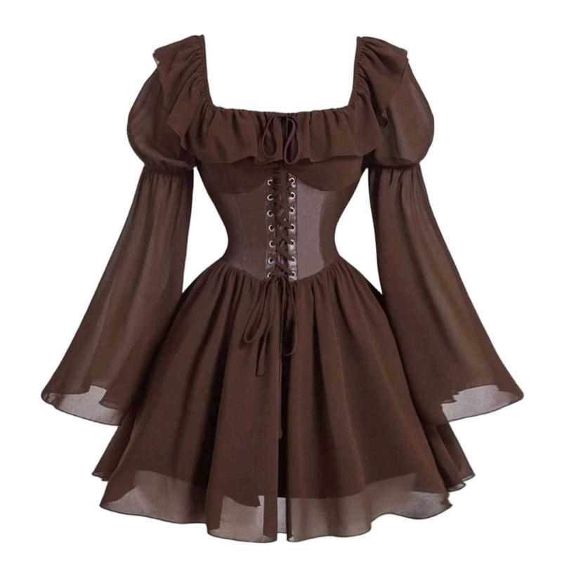 Renaissance Period Medieval Ne - Medieval Renaissance Dress Women ulasan dan harga