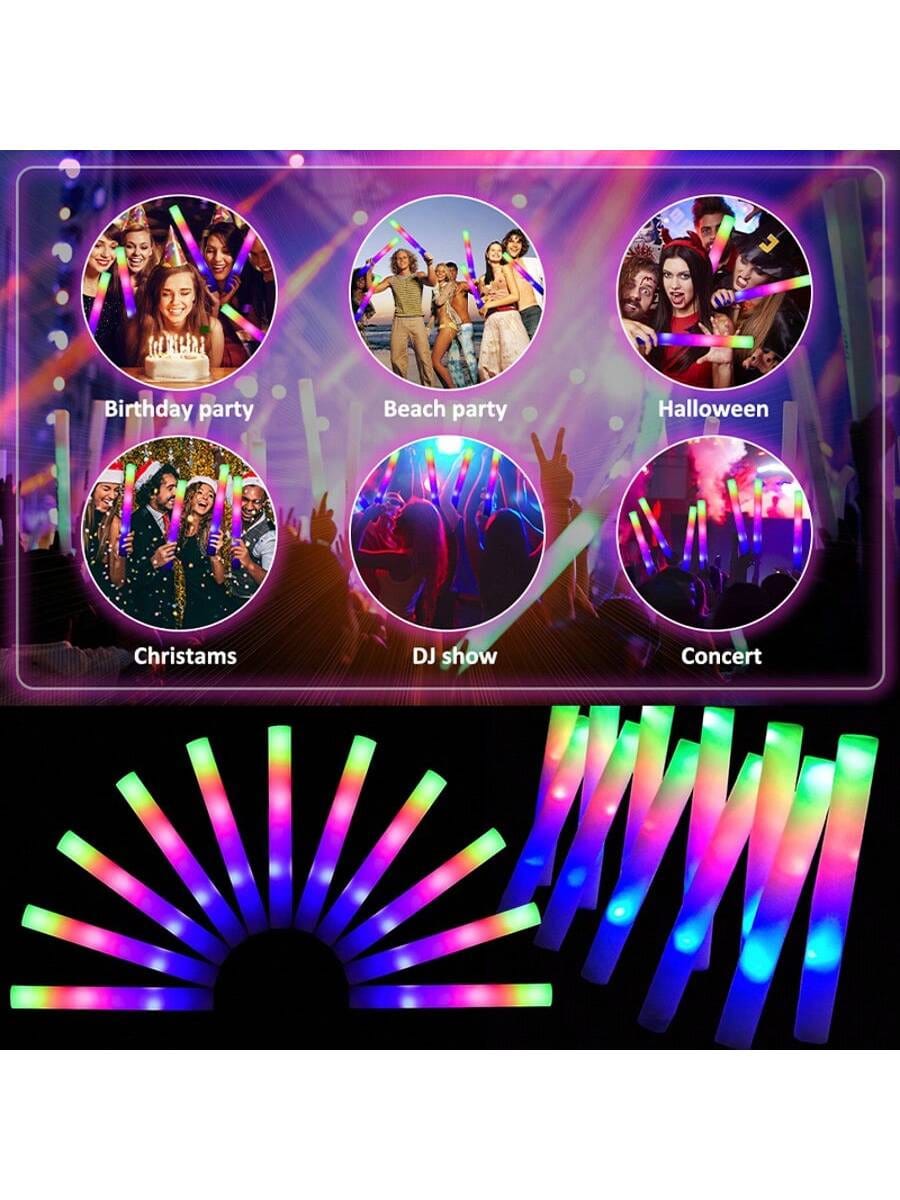 Foam Glow Sticks Vibrant Elect - Flashing Led Foam Sticks Party ulasan dan harga