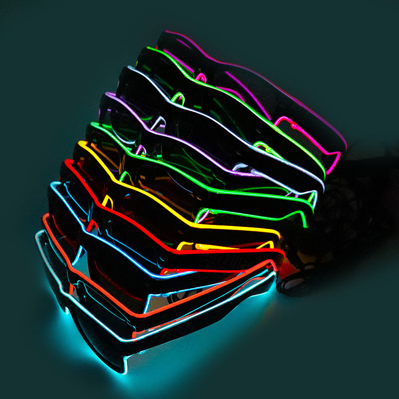 NEW Led Glasses Lights Rave Pa - Glow In The Dark Party Glasses ulasan dan harga