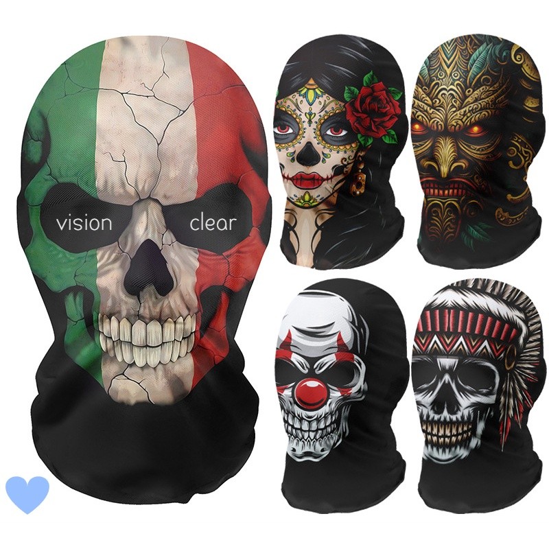 Skeleton Full Face Fashion Hea - Led Purge Mask Halloween ulasan dan harga