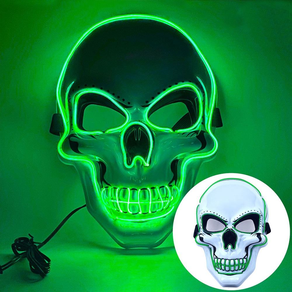 Fashion Horror Halloween Skull - Led Purge Mask Halloween ulasan dan harga