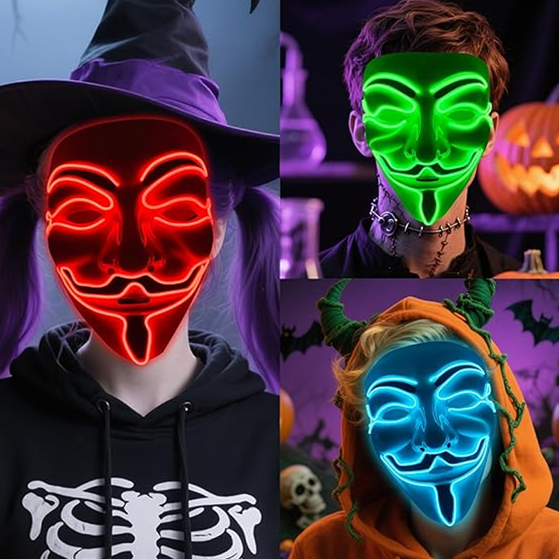 Vendetta LED Mask Movie Theme  - Led Purge Mask Halloween ulasan dan harga