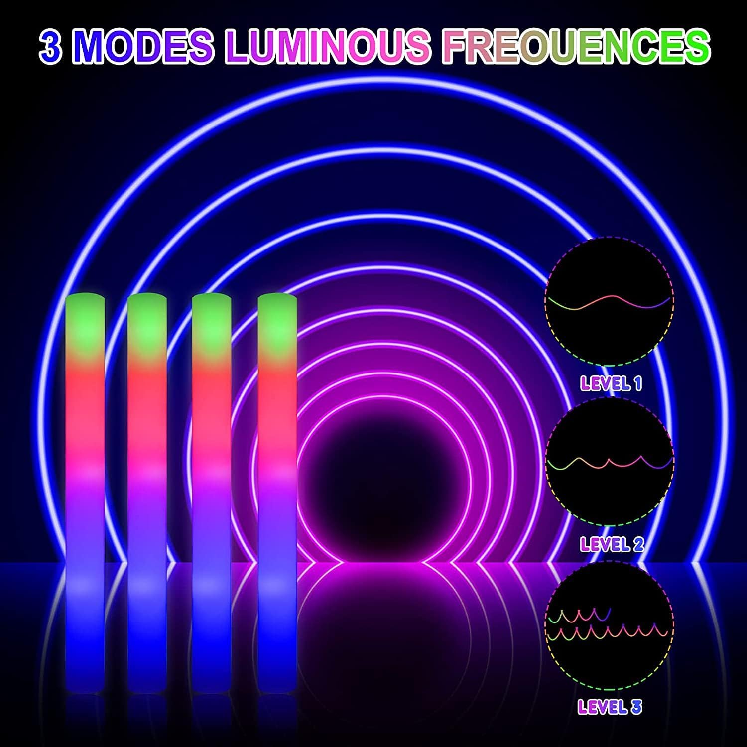 102Pcs LED Foam Sticks Cheer T - Flashing Led Foam Sticks Party ulasan dan harga