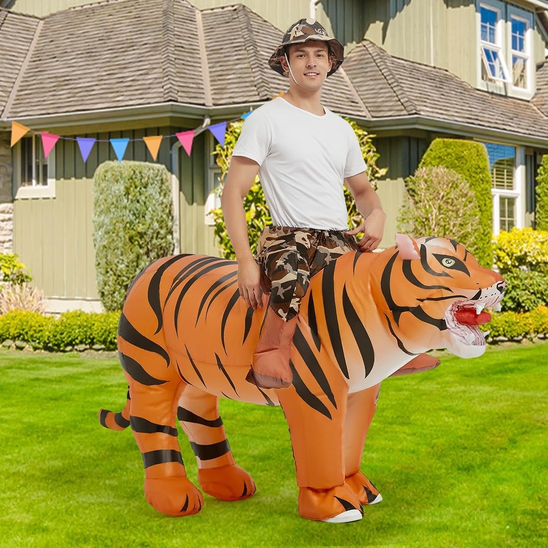 Inflatable Tiger Costume for A - Costumes ulasan dan harga
