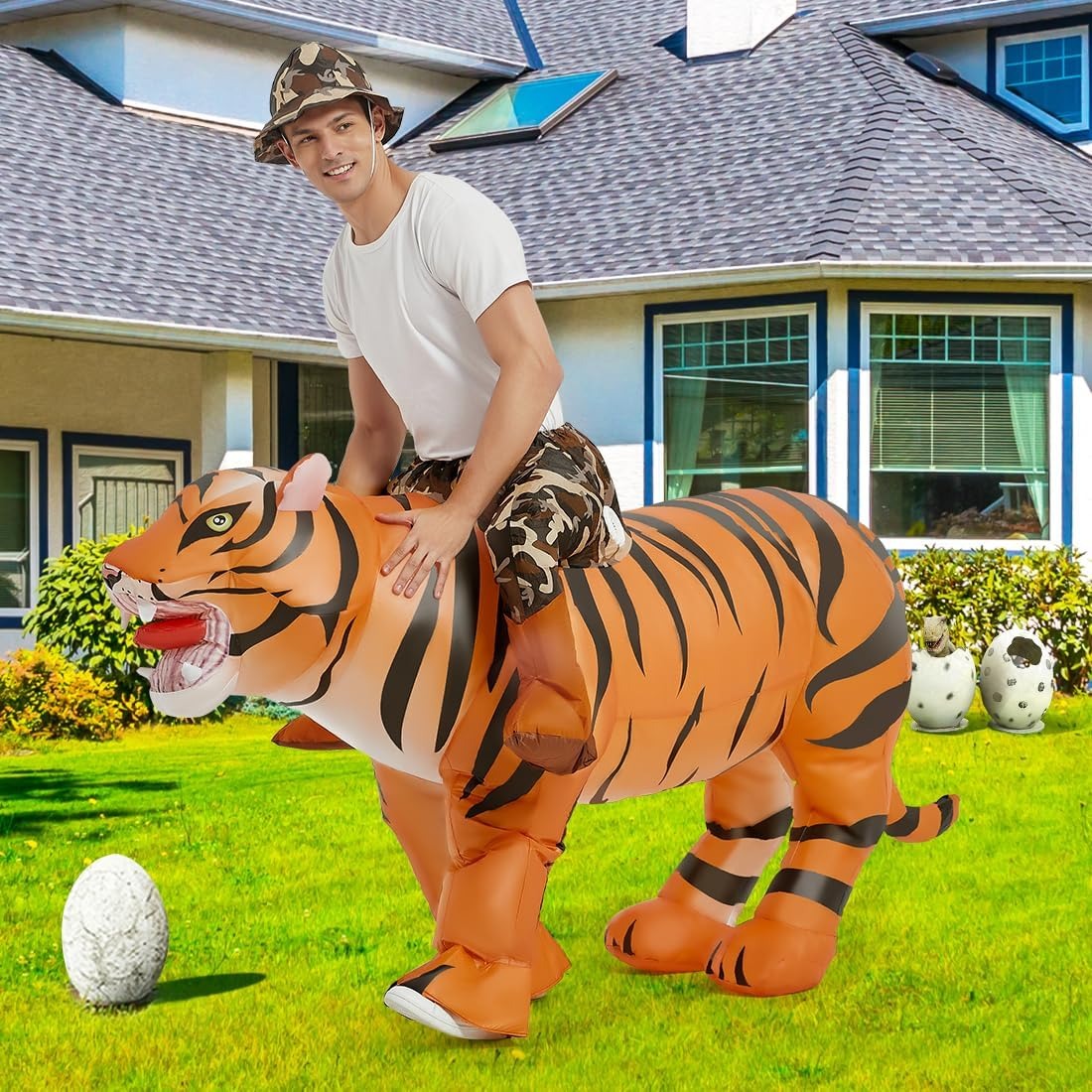 Inflatable Tiger Costume for A - Costumes ulasan dan harga