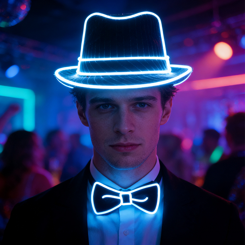 Men Gift Neon EL Wire Glowing  - Glow In The Dark Party Glasses ulasan dan harga