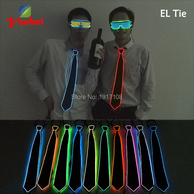 Men Gift Neon EL Wire Glowing  - Glow In The Dark Party Glasses ulasan dan harga
