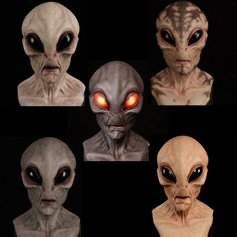 1pc, Alien Mask - Realistic la - Latex Alien Mask Realistic ulasan dan harga