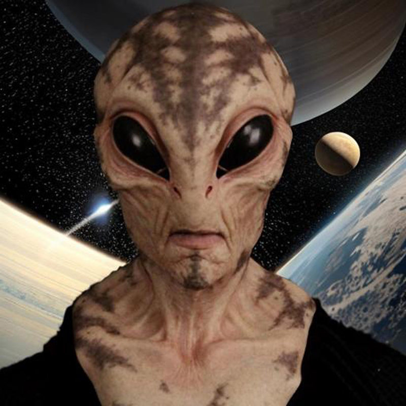 1pc, Alien Mask - Realistic la - Latex Alien Mask Realistic ulasan dan harga